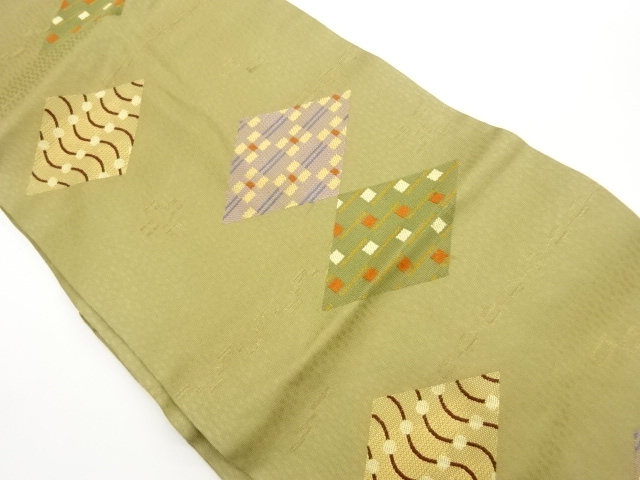 JAPANESE NAGOYA OBI / WOVEN GEOMETRIC